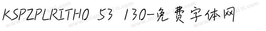 KSPZPLRITH0 53 130字体转换